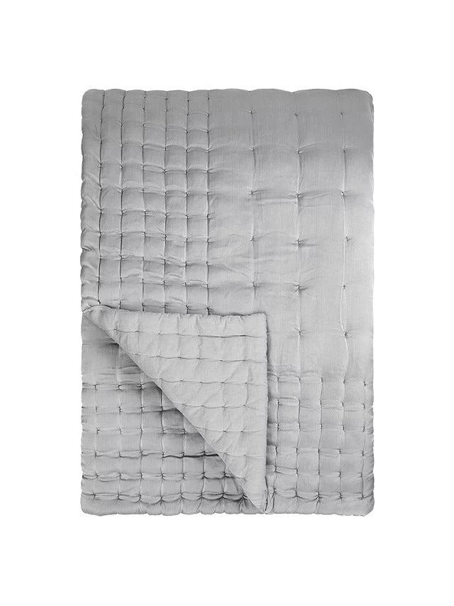 John Lewis Boutique Hotel 100% Silk Bedspread L260 x W280cm - Grey - Kazoop