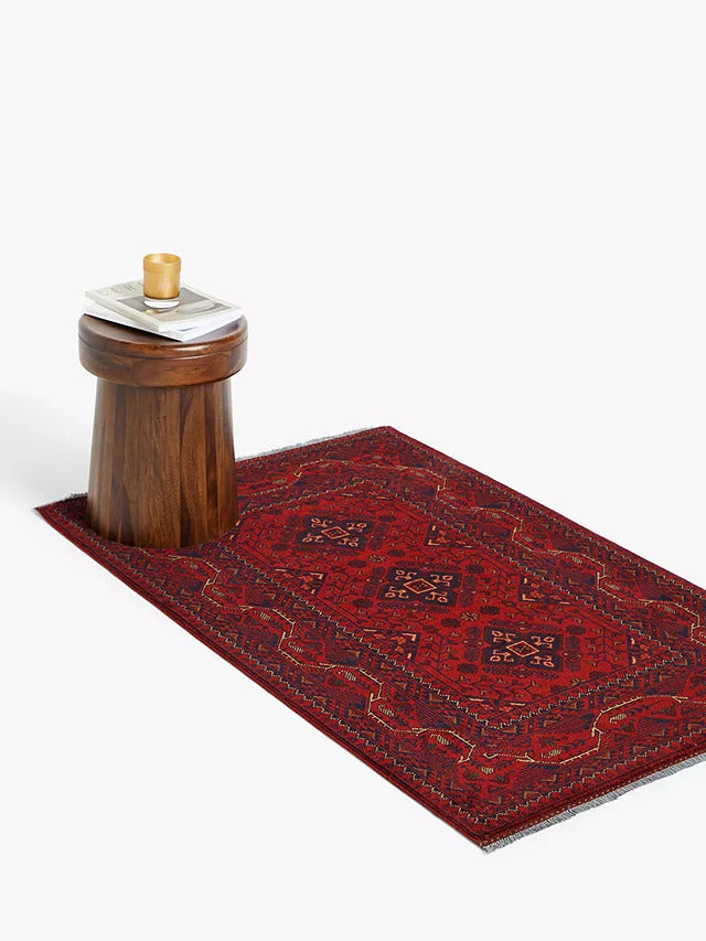 Gooch Luxury Hand Knotted Khal Mohammadi 100% Wool Rug L95 x W145cm - Red - Kazoop