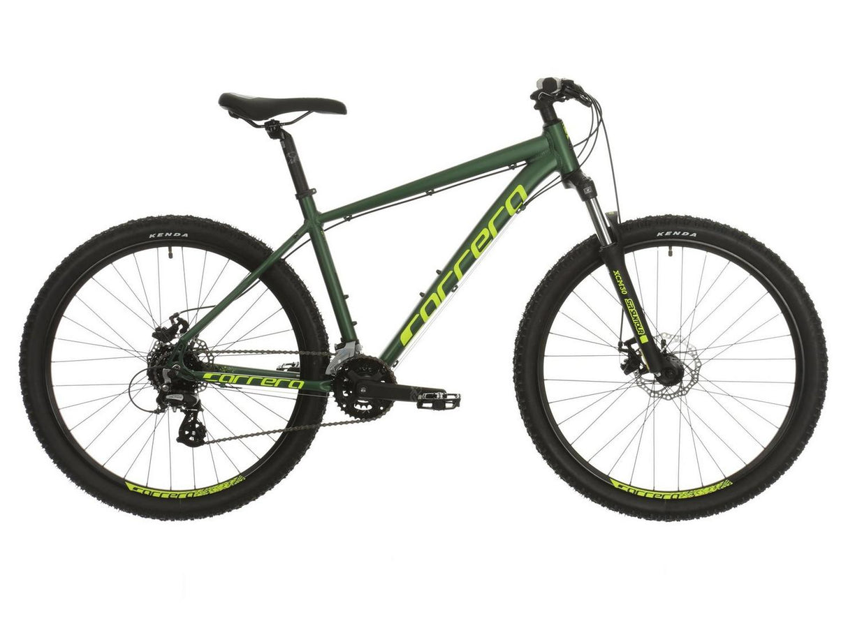 Carrera Vengeance Mens 16-Speed Disc Brake Mountain Bike - Green - Small