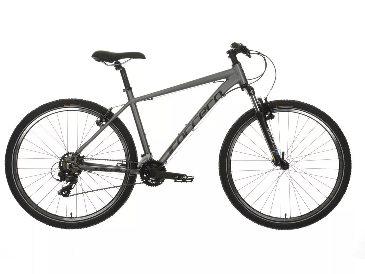 Carrera Valour Mens 14-Speed Alloy Grey Mountain Bike - 18'' Medium Frame