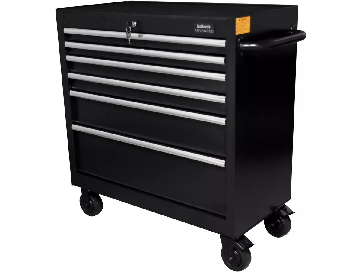 Halfords Advanced Garage Workshop 36" 6 Drawer Tool Storage Cabinet - Black