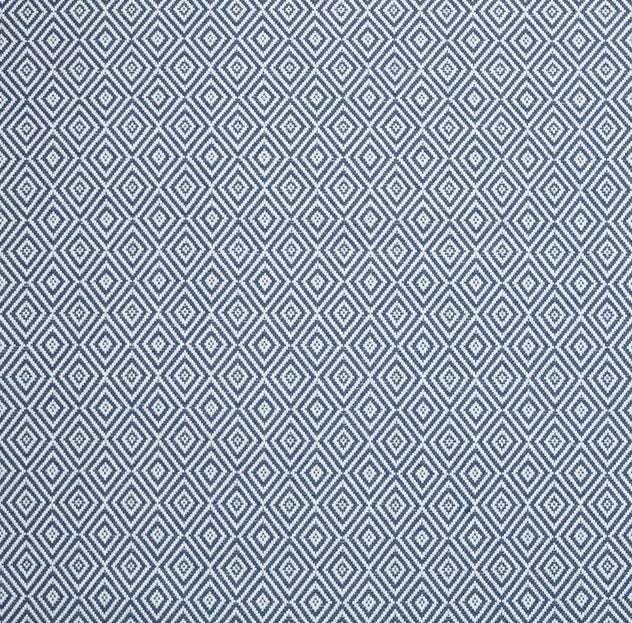 John Lewis Diamond Lined Pencil Pleat Curtains W228 x D274cm - Indian Blue