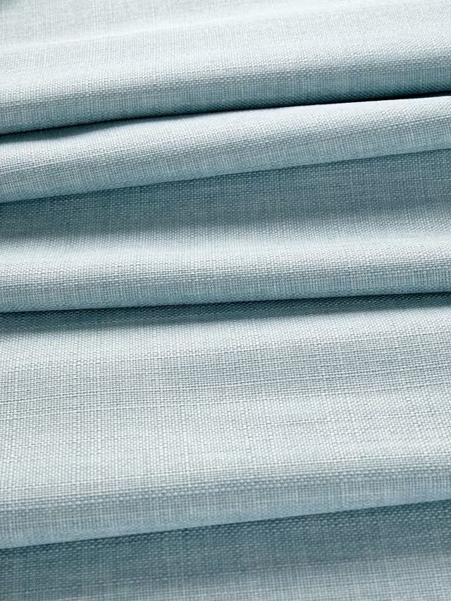 John Lewis Textured Blackout Pair Pencil Pleat Curtains 228x182cm - Duck Egg