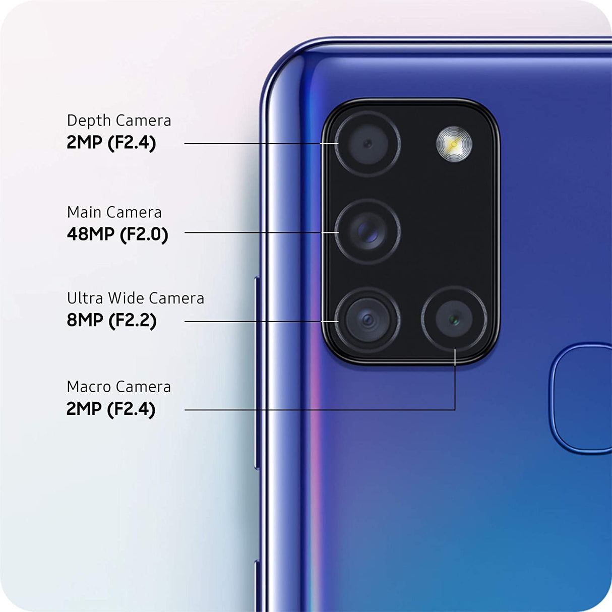 Samsung Galaxy A21s 4G 6.5'' Smartphone 32GB Unlocked Dual-Sim - Blue