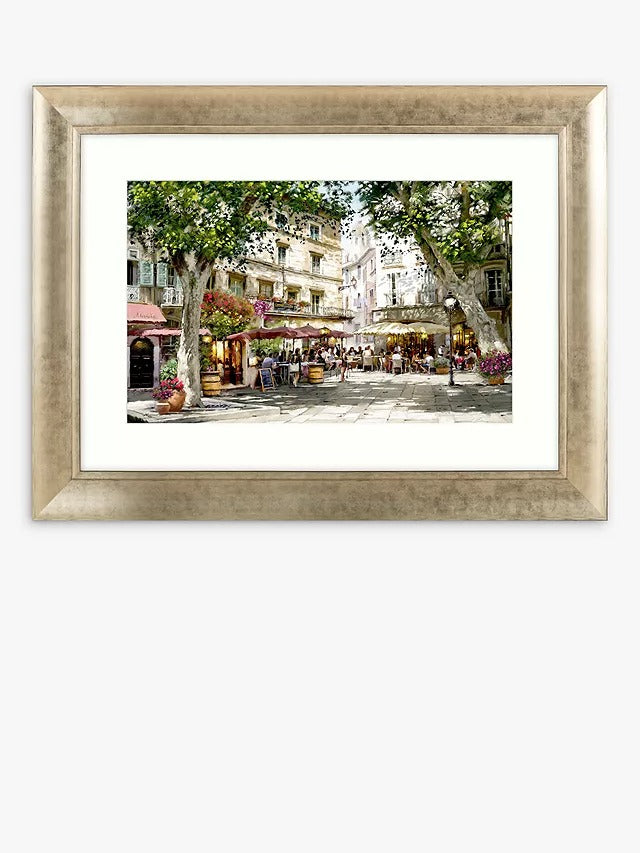 John Lewis - Richard Macneil - European Cafe Scene Framed Print & Mount - Kazoop