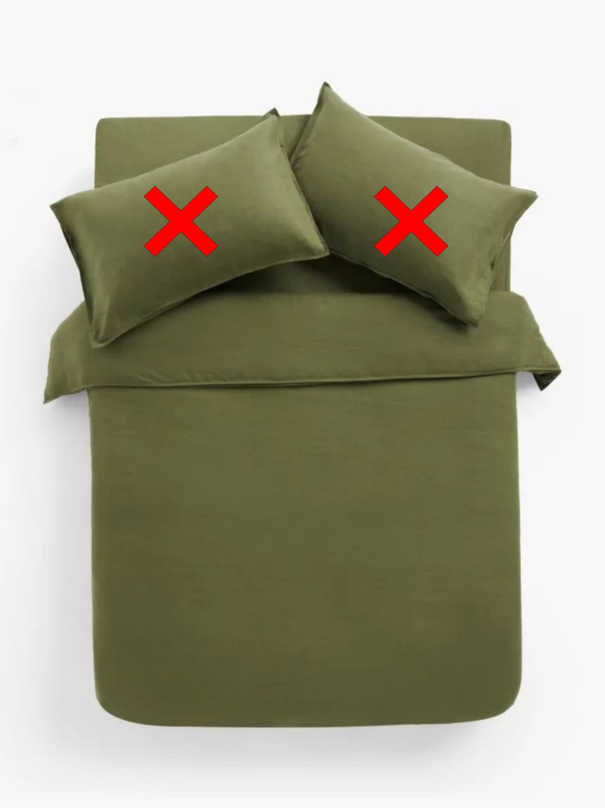 John Lewis Comfy & Relaxed Washed Linen Super King Duvet Cover Avocado Green