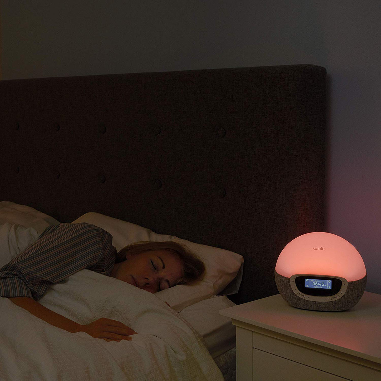 Lumie Bodyclock Shine 300 Wake-up Light Alarm Clock with Radio - Grey
