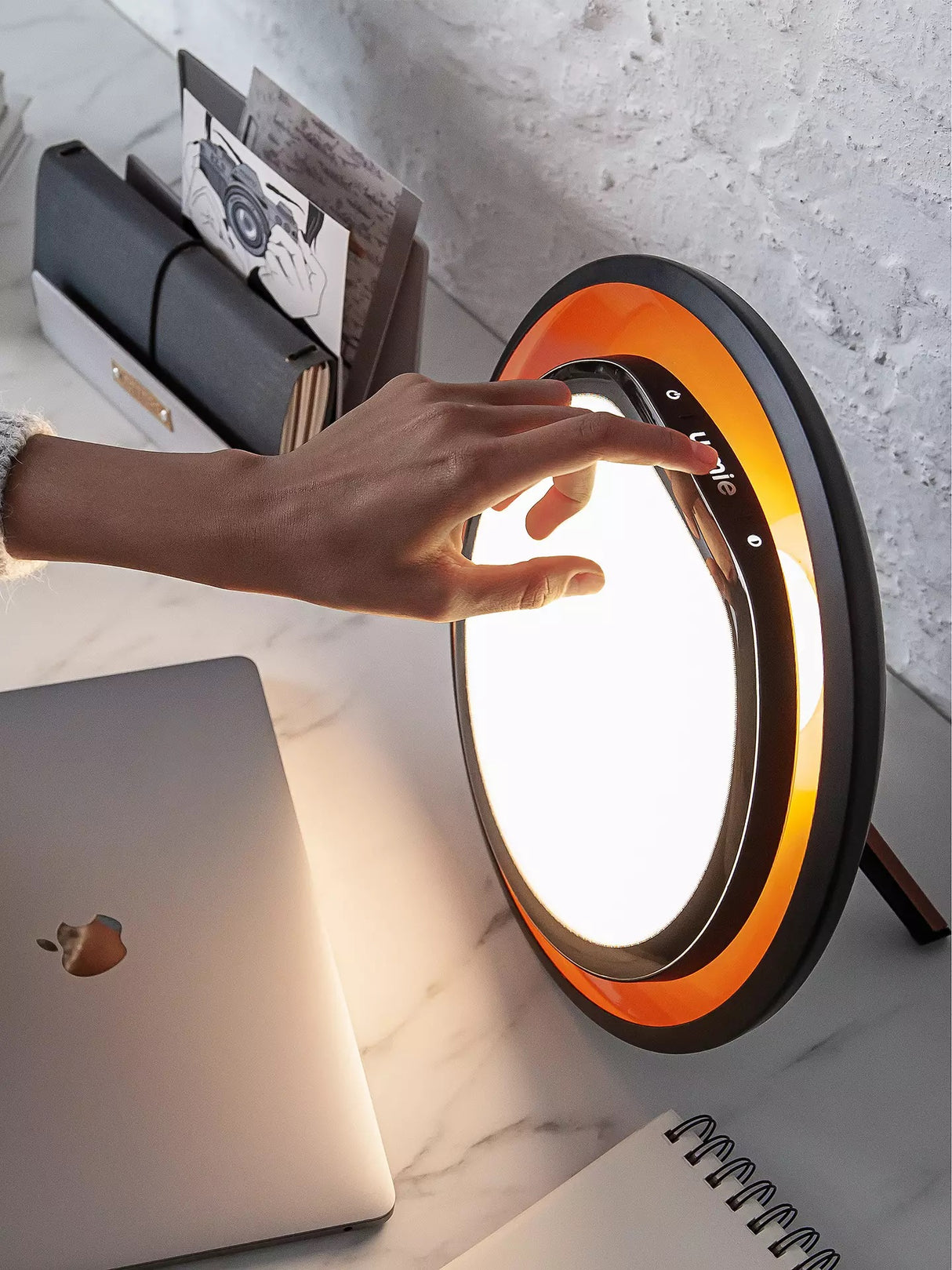 Lumie Halo 20cm SAD Light Therapy LED Lamp - Black/Copper
