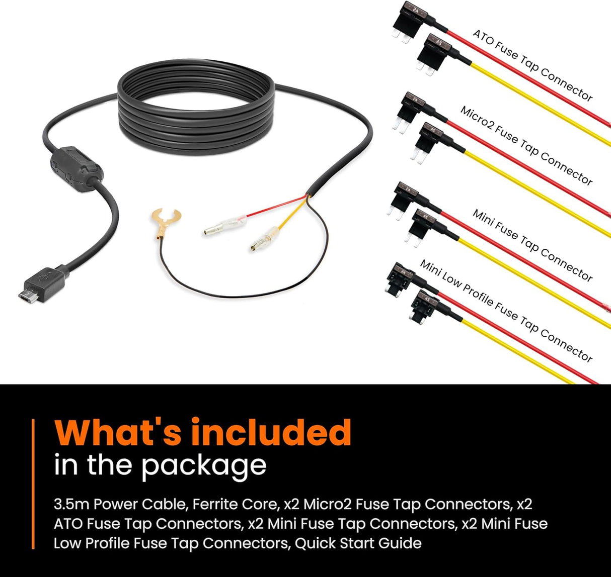 Road Angel Dash Cam Easy Installation Hardwiring Kit for Halo Go & Drive