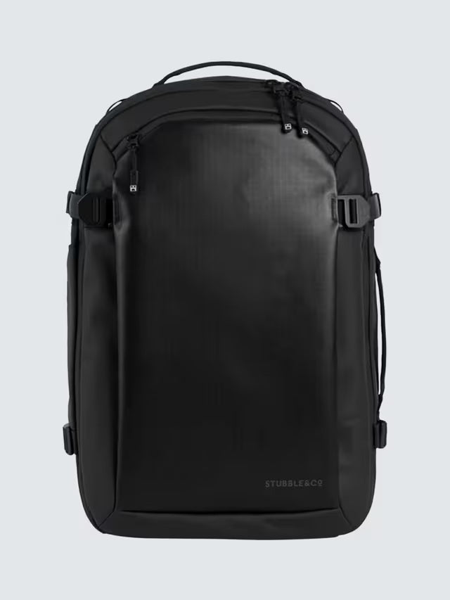 Stubble & Co 30L Hybrid Travel Backpack with Laptop Compartment - Black