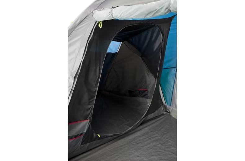 Halfords Premium 6 Person Vis A Vis Poled Heavy Rainfall Tent - Black/Blue