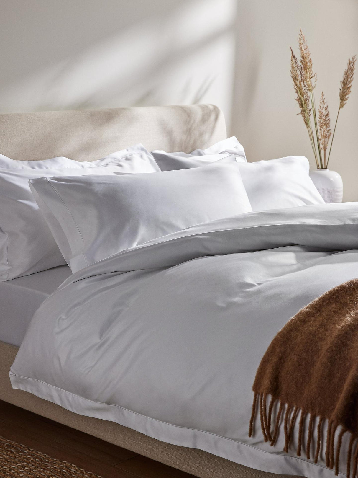 John Lewis The Ultimate Cotton Sateen Extra Deep White Fitted Sheet - Single