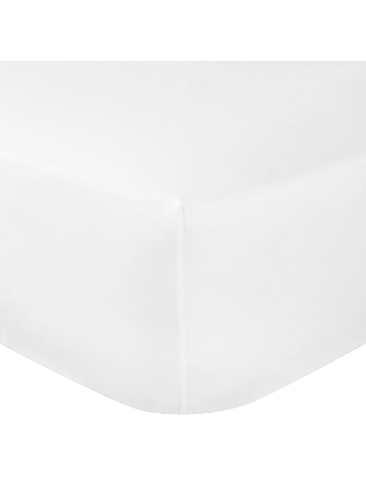 John Lewis The Ultimate Cotton Sateen Extra Deep White Fitted Sheet - Single