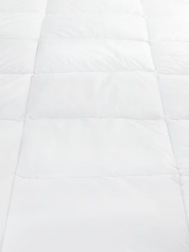 John Lewis Clusterfibre Cotton Single Layer Mattress Topper King Size White