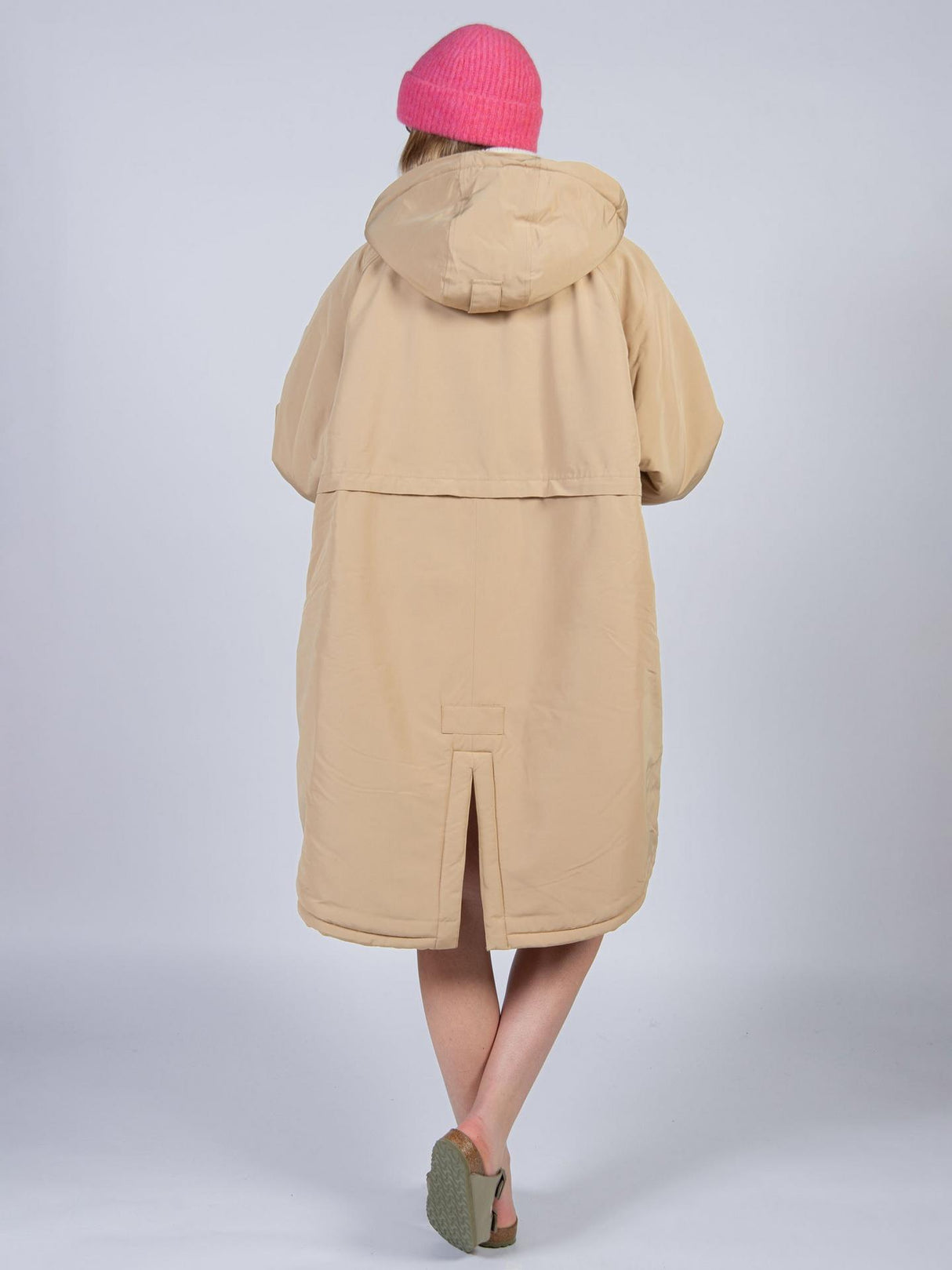 Cape Cove Cowrie Womens Lined Polyester Hooded Changing Coat Size XS - Stone