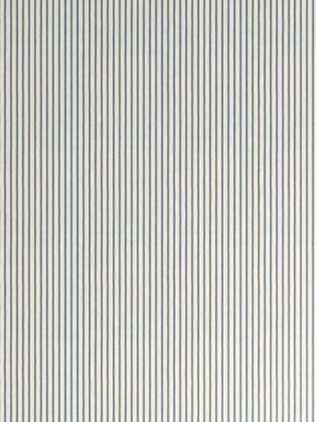 John Lewis Ticking Stripe Lined Pencil Pleat Curtains 228x228cm - Loch Blue