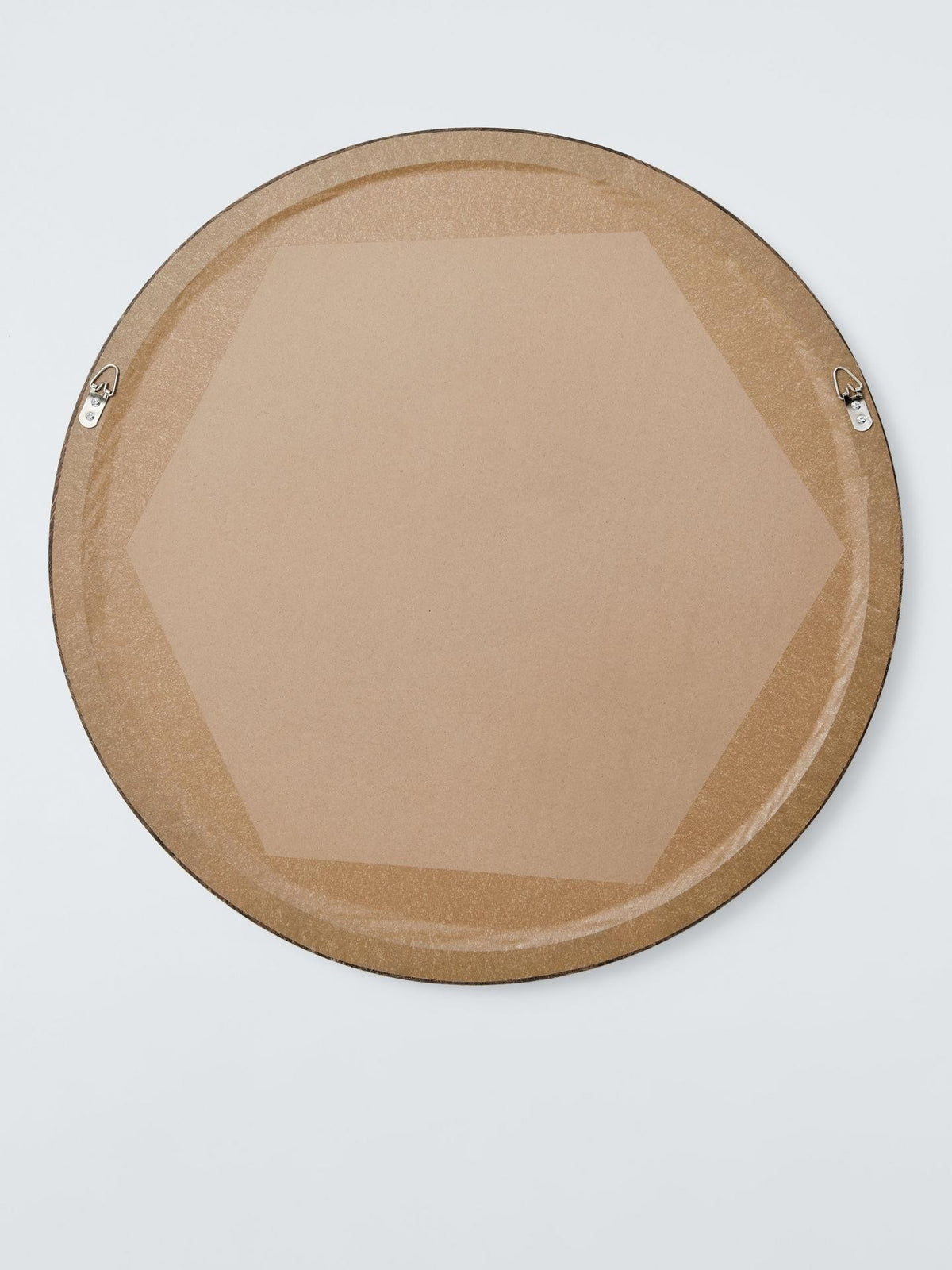 John Lewis Farmhouse Round Wood Frame Decorative Wall Mirror 70cm - Walnut