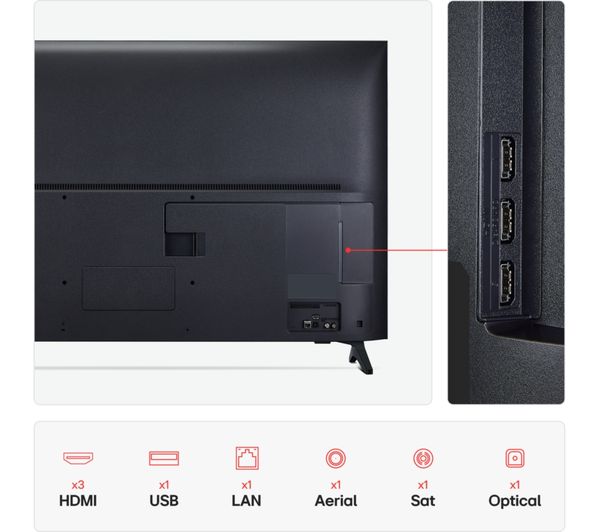 LG 50QNED70A6A (2025) QNED HDR 4K Ultra HD Smart TV 50 inch - Charcoal Black