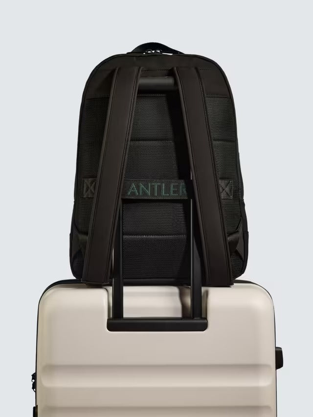 Antler Unisex Icon Water-Resistant Backpack with Laptop Compartment - Black