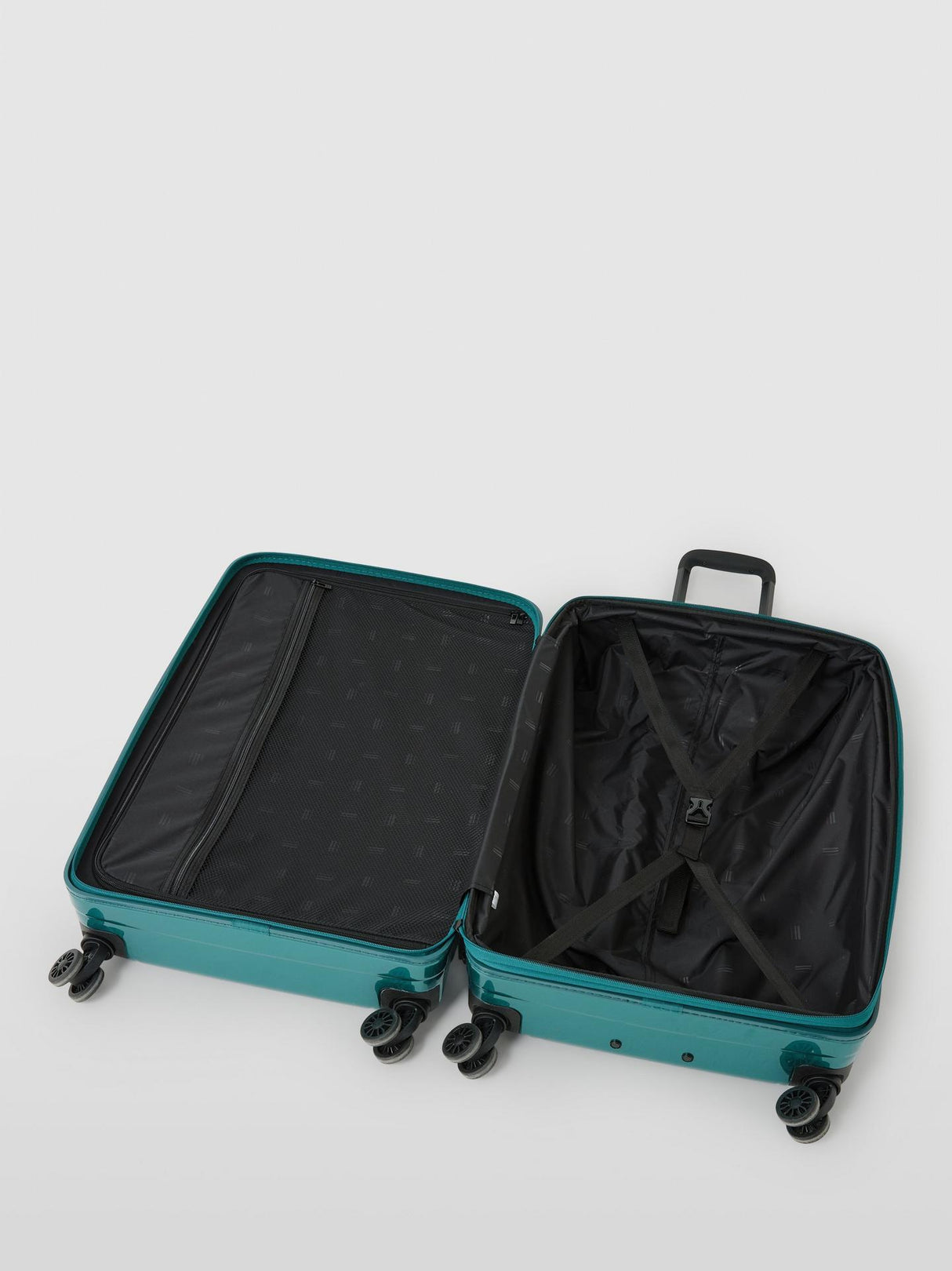 John Lewis Tulum 72cm 8-Wheel Hard Shell Expandable Large Suitcase - Petrol