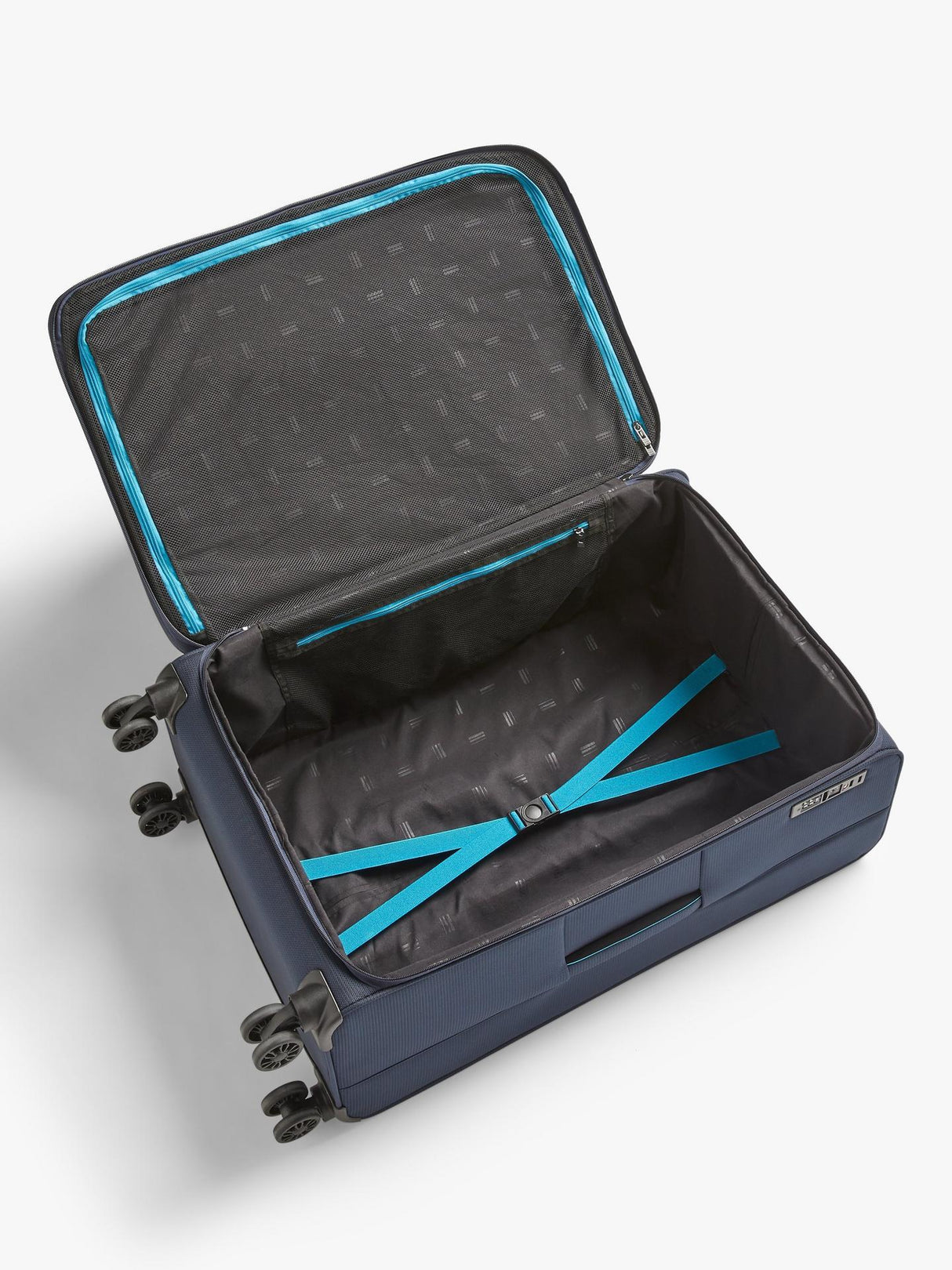 John Lewis Vienna 4-Wheel 76cm Lightweight Large Luggage Suitcase - Navy