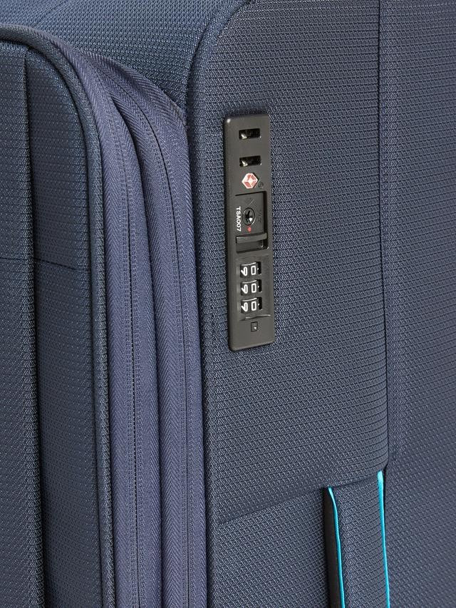 John Lewis Vienna 4-Wheel Spinner 66cm Lightweight Medium Suitcase - Navy