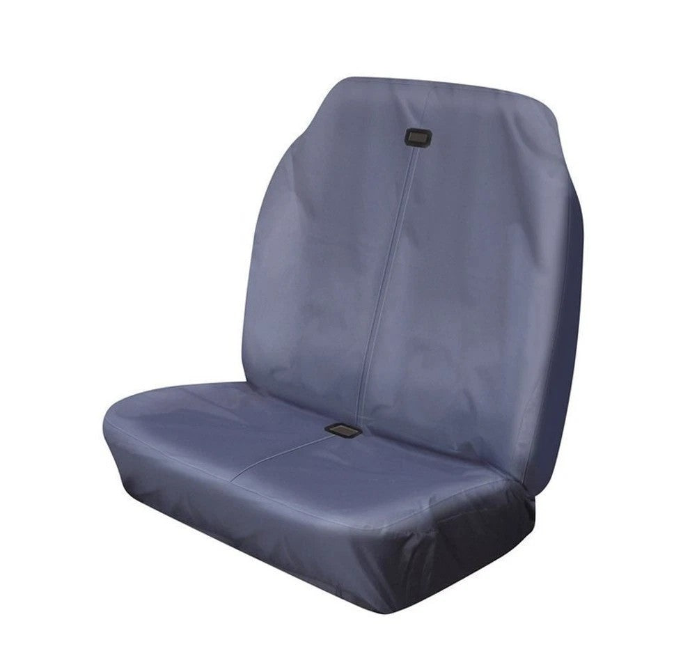 Cosmo Car Van High Back Heavy Duty Waterproof Front Pair Seat Cover - Grey
