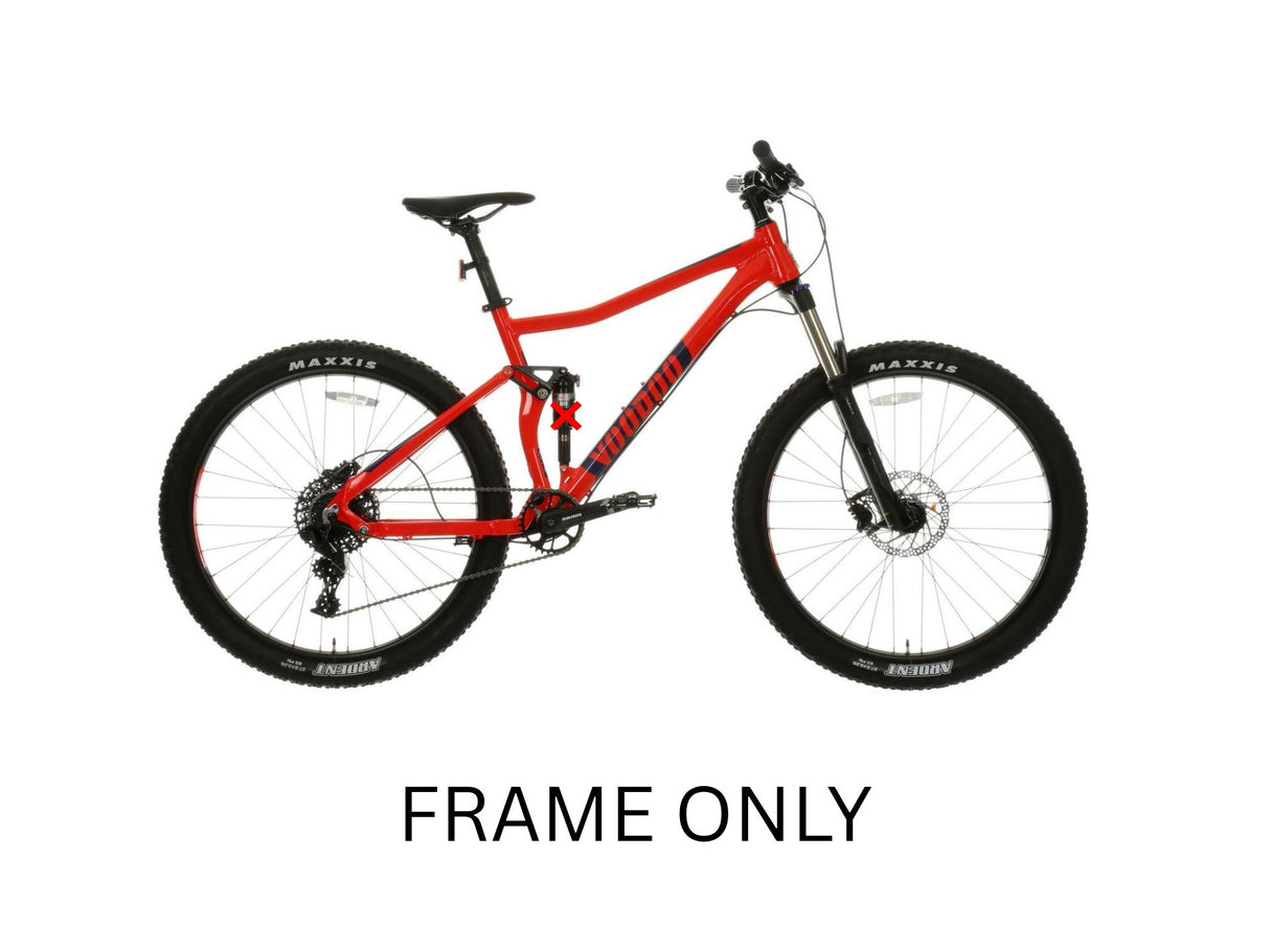 Voodoo Zobop Full‑Suspension 2018 Alloy 16" Mountain Bike Frame Only - Red