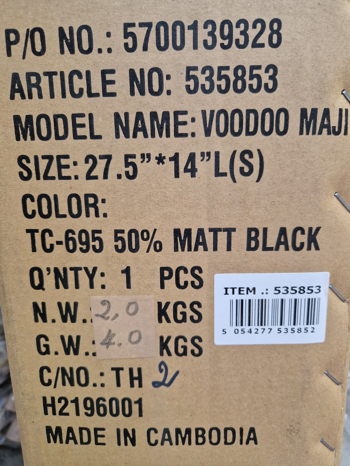 Voodoo Maji 2018 27.5'' Wheel Bike Frame Only 2018 - Black/Purple - 14"