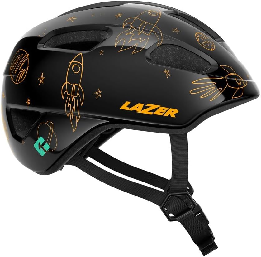 Lazer Pnut Kineticore Black Flying Rocket Kids Cycling Helmet - XXS 46-52cm