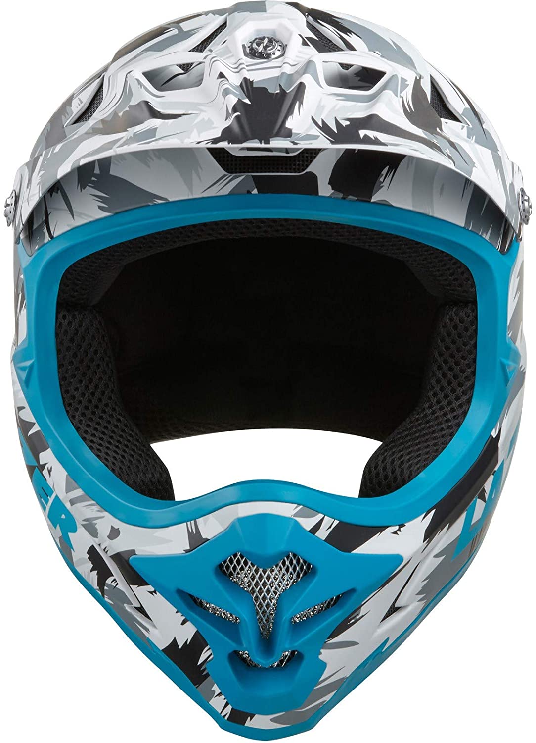Lazer CZ1206024 Unisex's Phoenix Plus Full Face Bike Helmet Large Grey/Blue