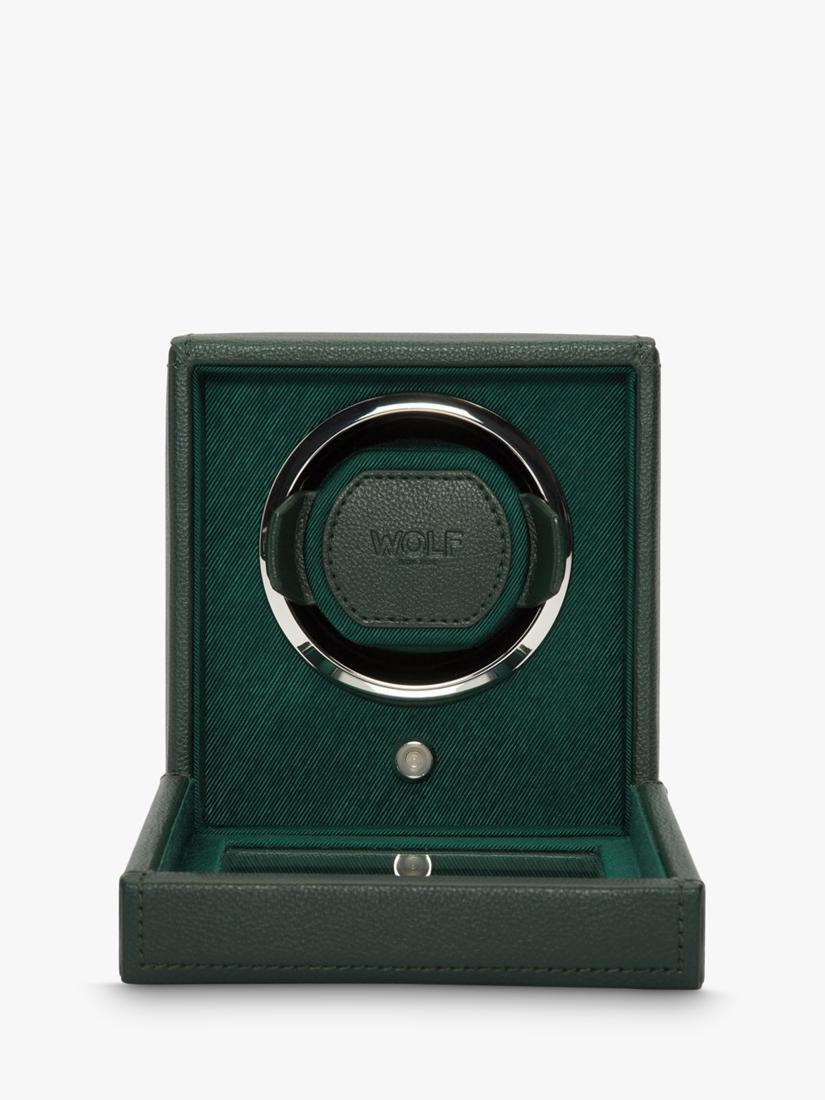 Wolf Cub Vegan Leather Single Automatic Watch Display Winder Box - Green