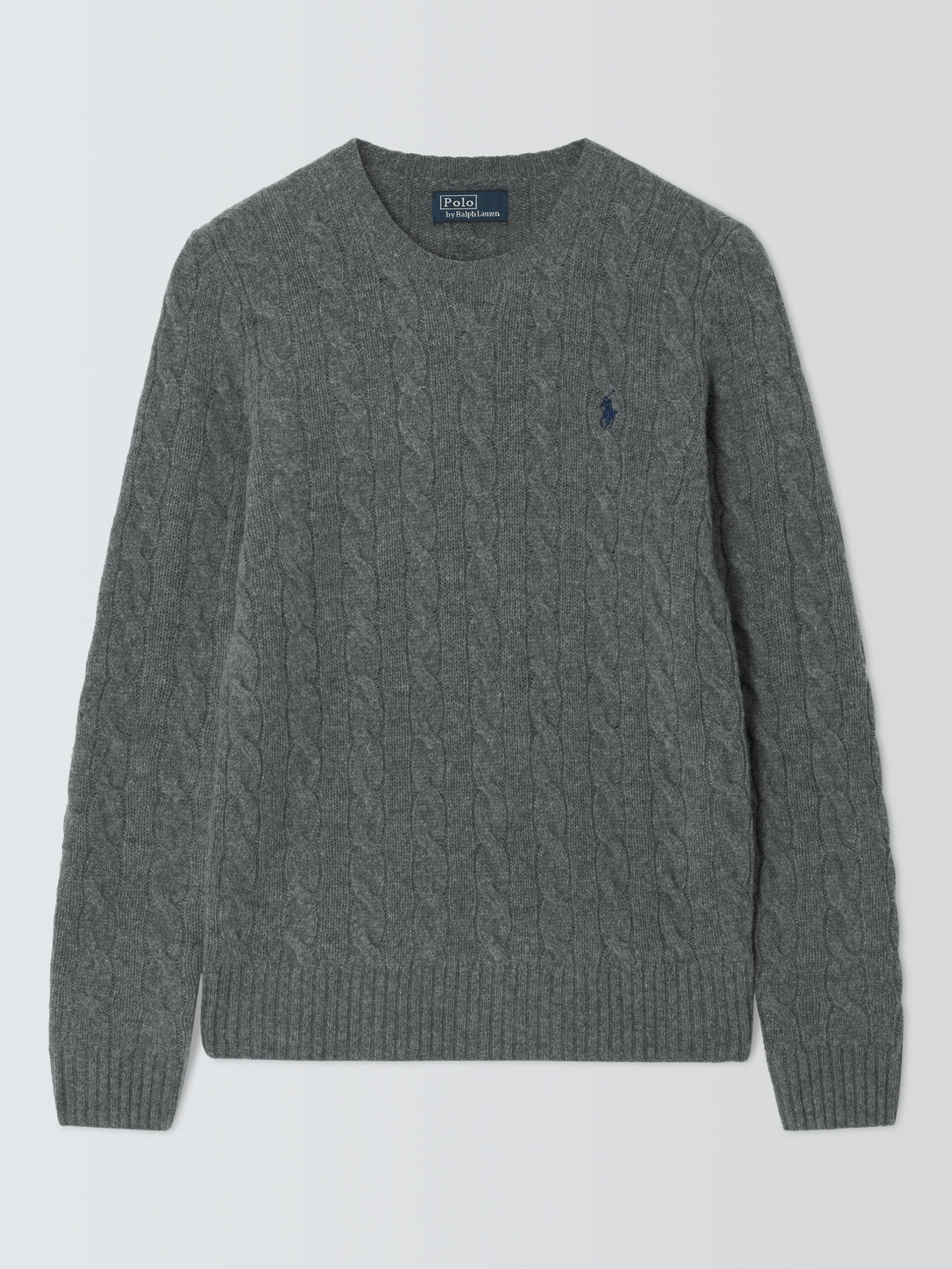 Ralph Lauren Polo Women's Julianna Cable Knit Wool Rich Jumper - Grey - S