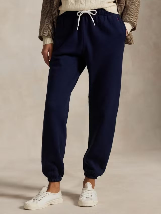 Ralph Lauren Polo Women's Cotton Blend Fleece Athletic Trousers - Navy - XS