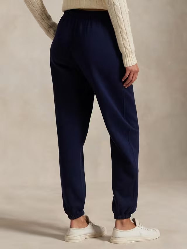 Ralph Lauren Polo Women's Cotton Blend Fleece Athletic Trousers - Navy - XS