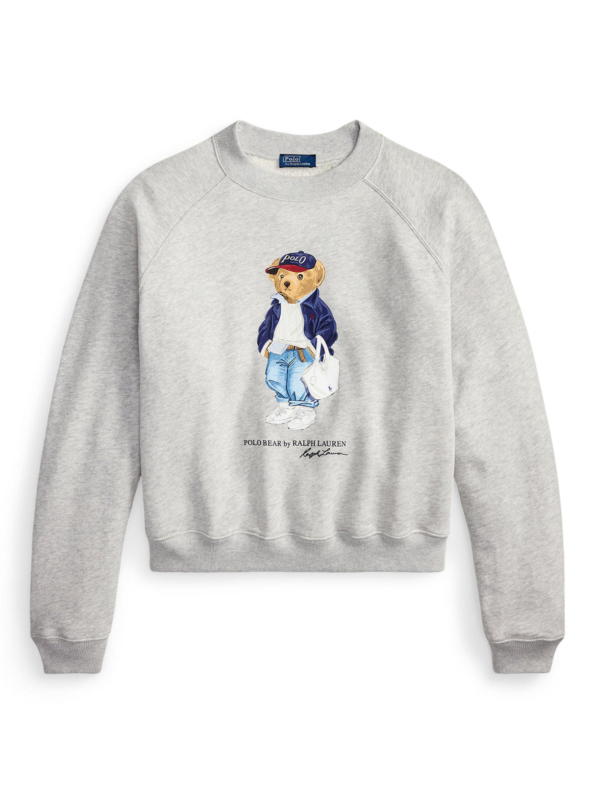 Ralph Lauren Polo Women's Garment Dyed Bear Sweatshirt Jumper - Grey - S