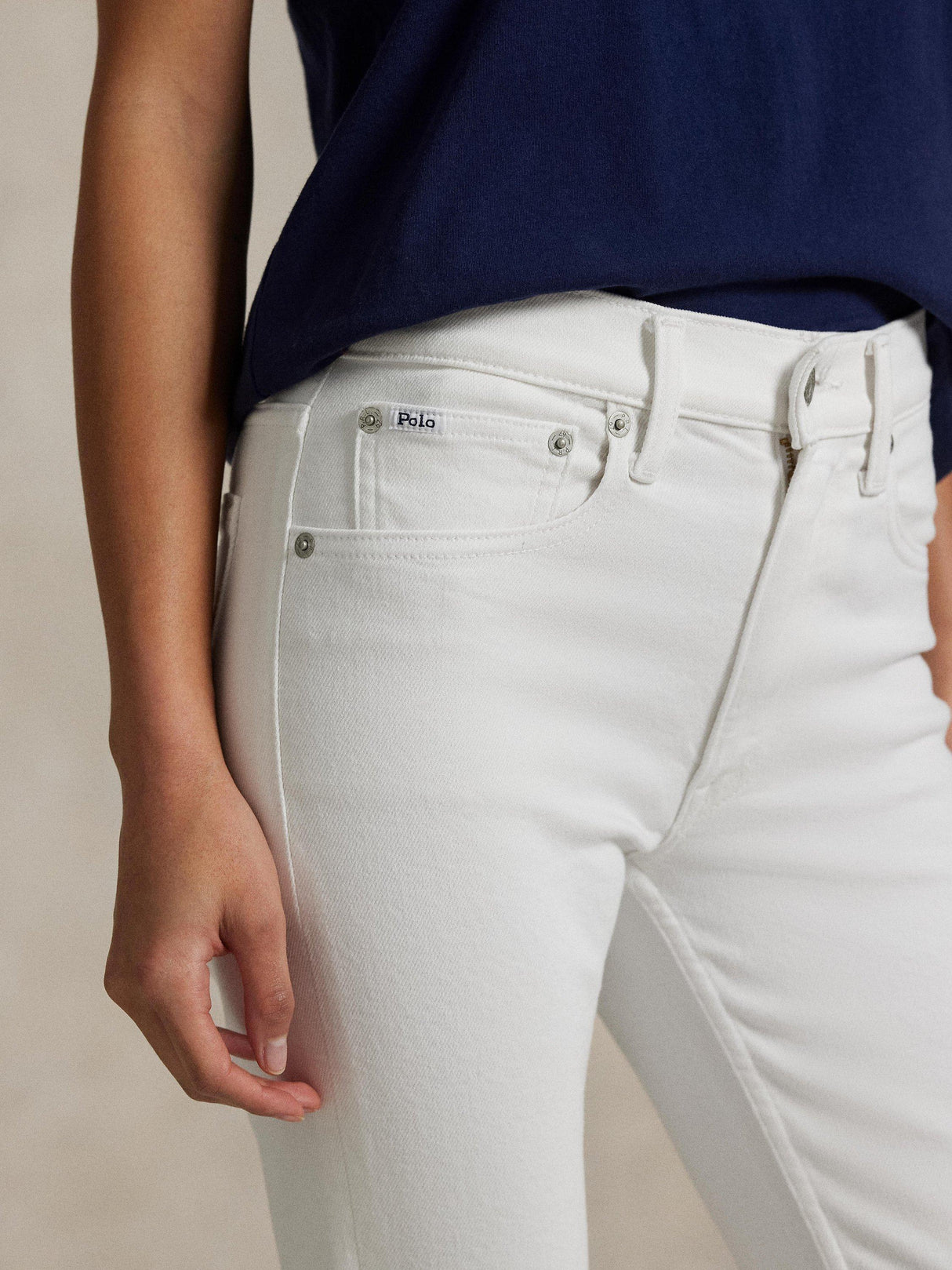 Ralph Lauren Polo Mid Rise Skinny Jeans - Amesbury Wash White - Size 31