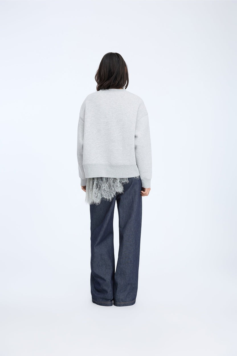 MUNTHE Rarsnima Women's Top Sweatshirt Jumper - Light Grey - EU 36/UK 8