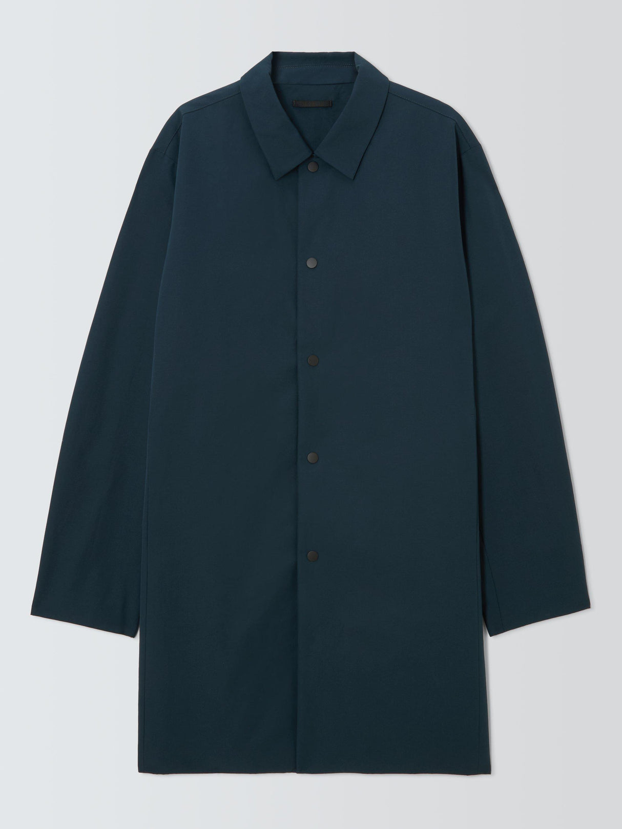 Kin Tech Mac Men's Classic Cotton Blend Collared Car Coat - Navy - Medium