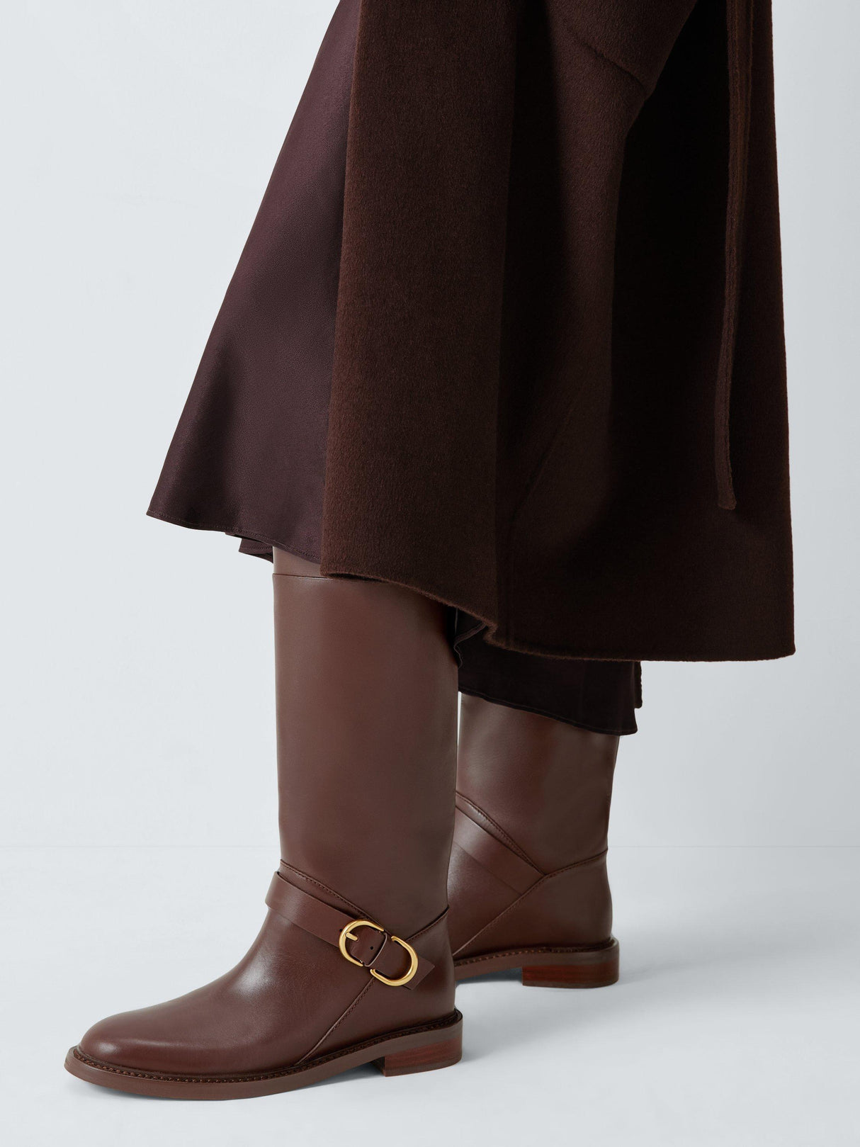 rag & bone Hayden Leather Women's Riding Knee-High Boots - Mocha - Size 6