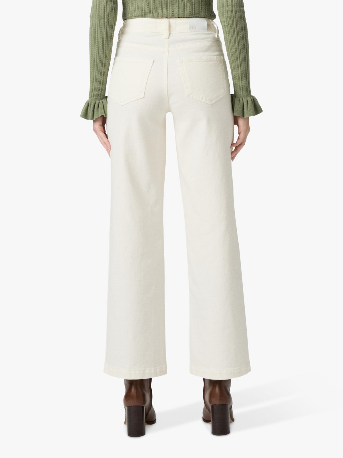 PAIGE Anessa High Rise Wide Leg Women's Denim Jeans - UK Size 31 - White