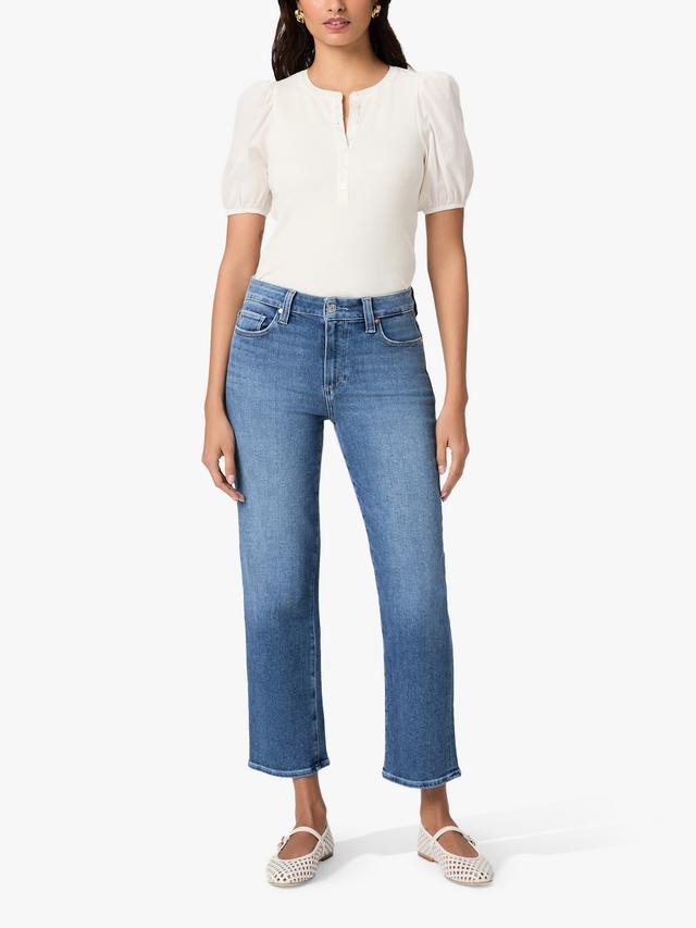 PAIGE Mason Bootcut Cropped Jeans Monaco Mist - Blue Denim - Mid Rise - W26