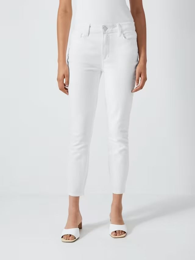 PAIGE Hoxton Women's High Rise Crop Skinny Jeans - Crisp White - Size 29/UK 12