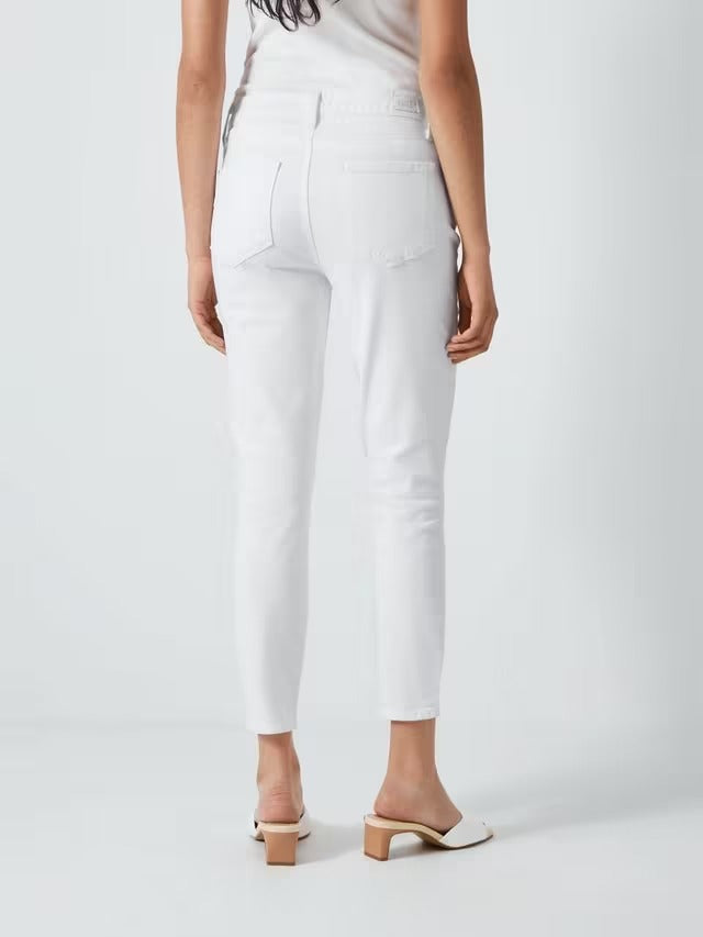 PAIGE Hoxton Women's High Rise Crop Skinny Jeans - Crisp White - Size 29/UK 12
