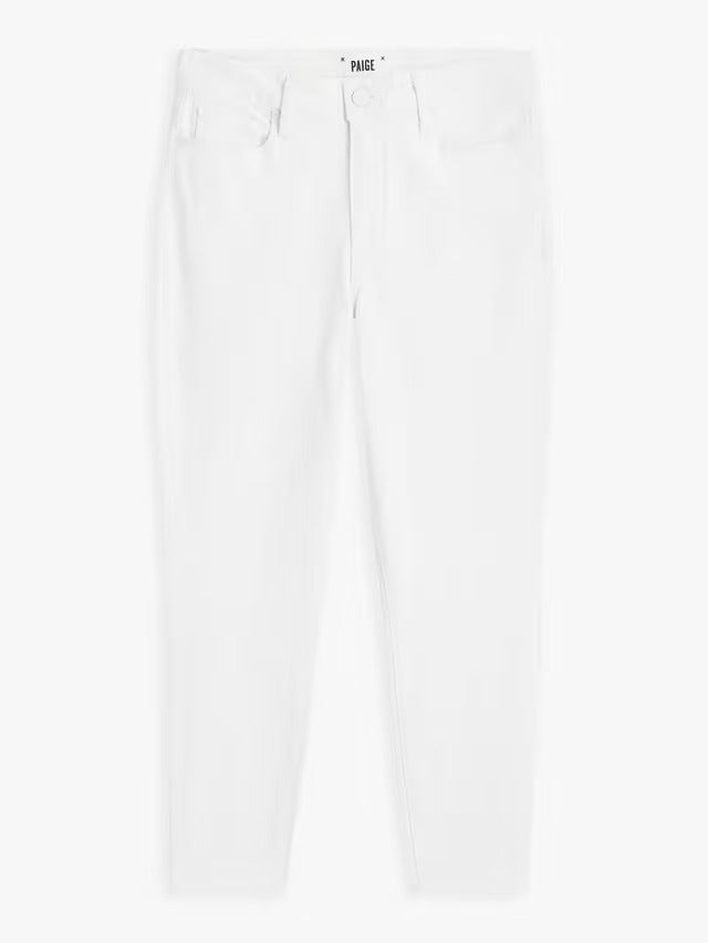 PAIGE Hoxton Women's High Rise Crop Skinny Jeans - Crisp White - Size 29/UK 12