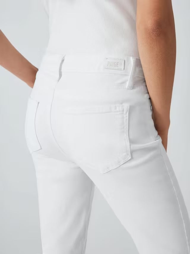 PAIGE Hoxton Women's High Rise Crop Skinny Jeans - Crisp White - Size 29/UK 12