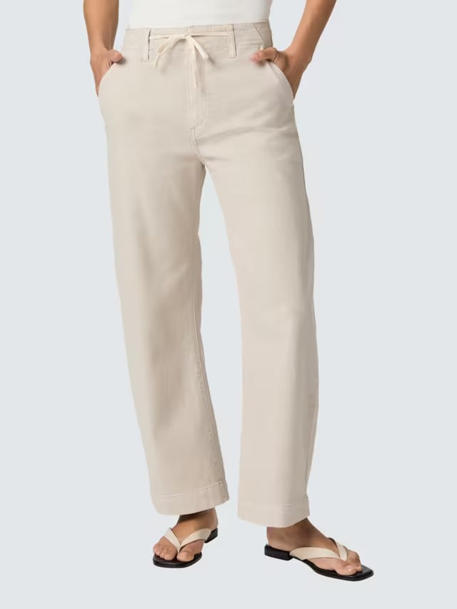 PAIGE Arellia Ankle Crop High-Rise Barrell Leg Women's Jeans Stone - Size 28