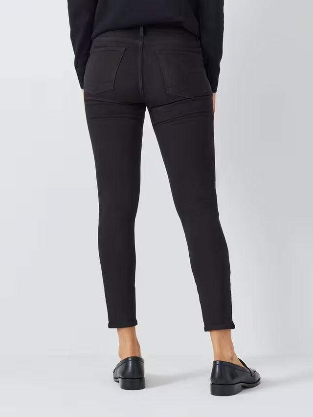 FRAME Women's Le High Rise Skinny Ankle Grazer Jeans - Film Noir - Size 26