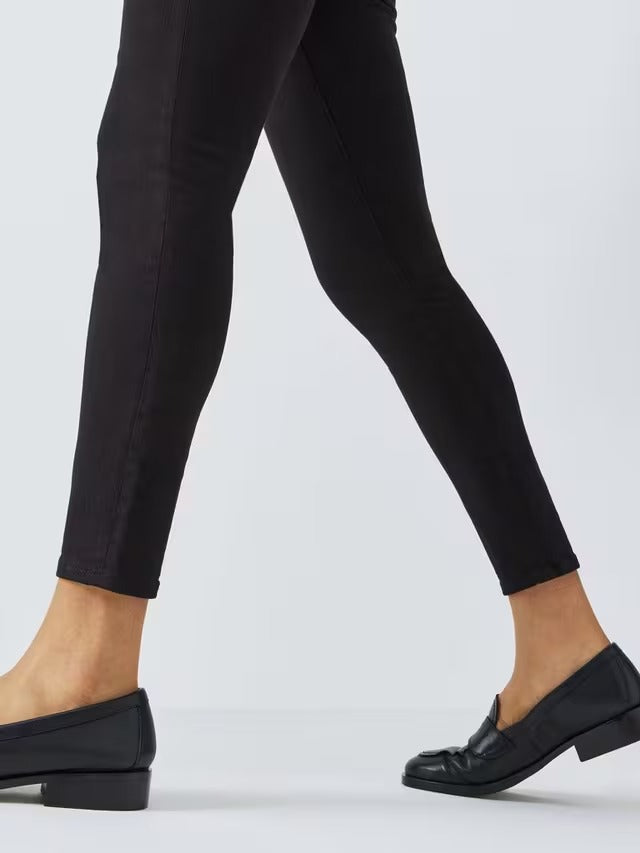 FRAME Women's Le High Rise Skinny Ankle Grazer Jeans - Film Noir - Size 26