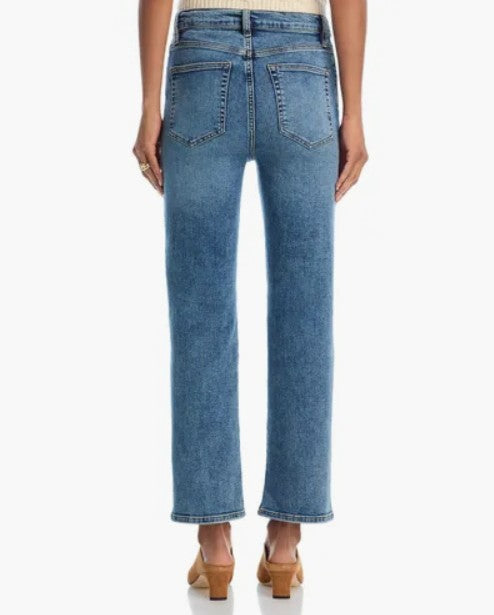 FRAME Le Sleek Straight Leg High-Rise Stretch Women's Jeans - Blue Size 31